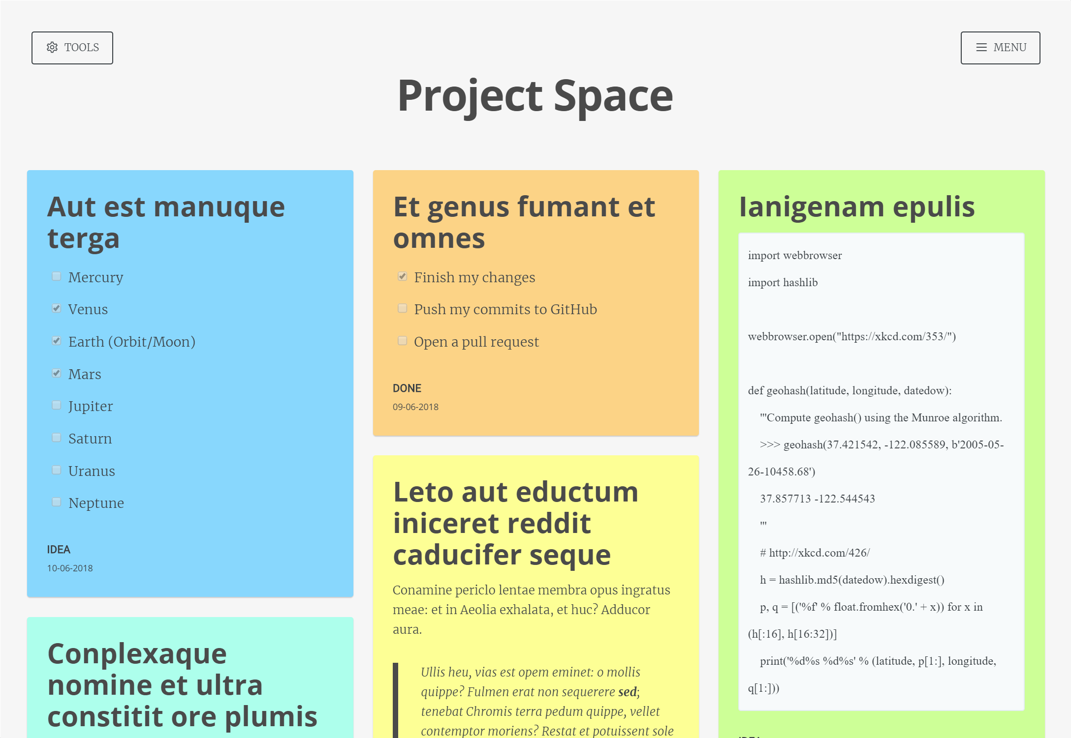 Project Space